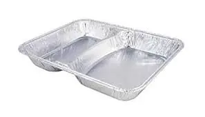 MENÜSCHALE 2 GETEILT FLACH, 880G MIT ALU DECKEL (1000pcs)