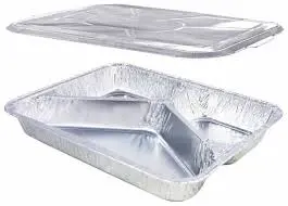 MENÜSCHALE 3 GETEILT FLACH 881G, MIT ALU DECKEK (1000pcs)