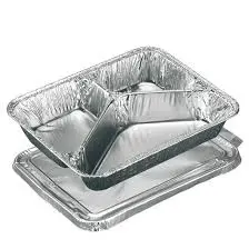 MENÜSCHALE 3 GETEILT TIEF  819G, MIT ALU DECKEL (800pcs)