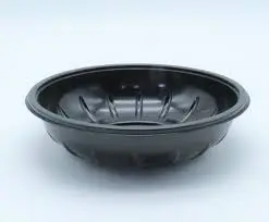 SALAT SCHALE  MINI UFO SCHWARZ MIT DECKEL (300pcs)