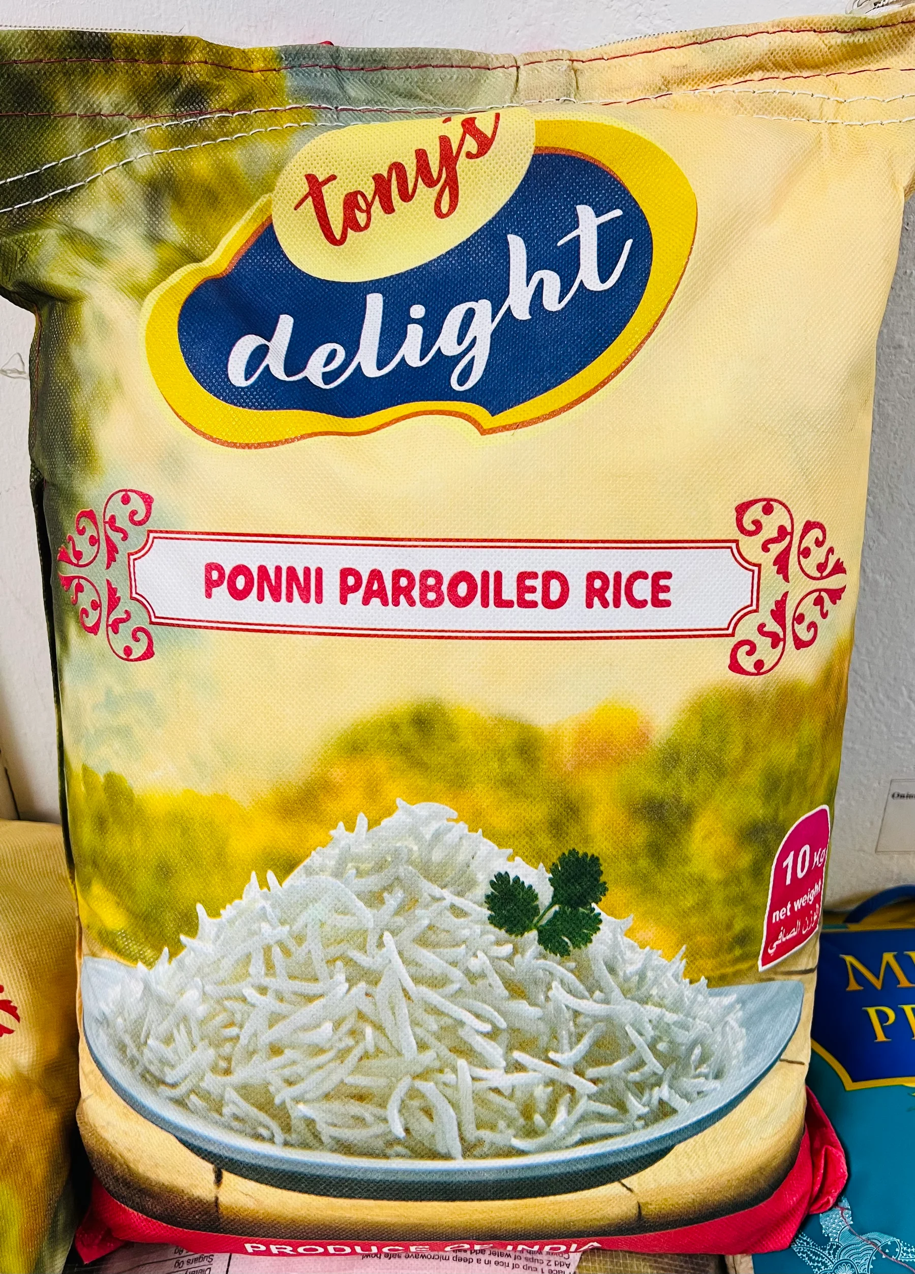 Tony's Delight Ponni Parboiled Rice 10kg
