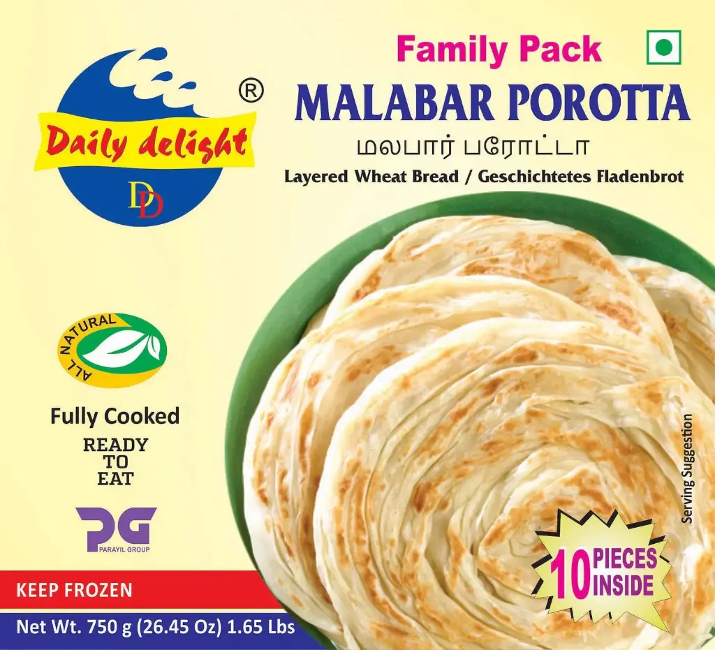 Daily Delight Frozen Family Pack Malabar Porotta 750gm