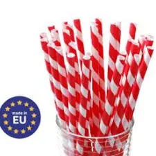 [380120] PAPIER TRINKHALME ROT WEIS 8 MMX150 MM (200pcs)