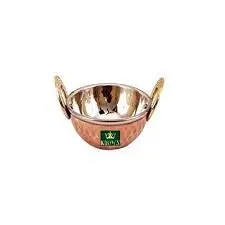 [220020] Copper Bottom Kadai With Handle - 1Portion