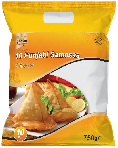 [190009] Crown Frozen Foods Punjabi Samosas Chicken Frozen 750g
