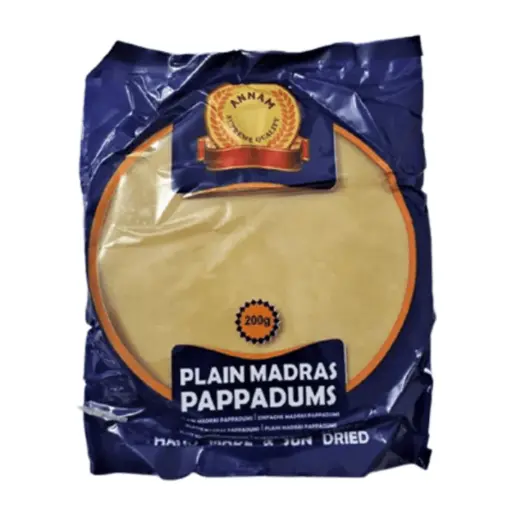 [230011] Annam PLain Papadam 4" 150g
