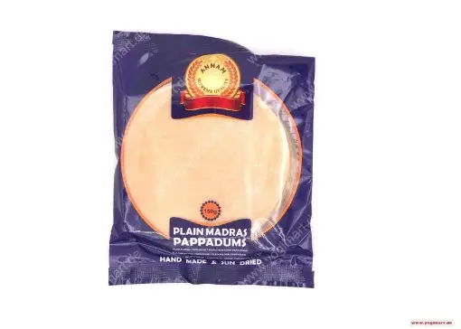 [230008] Annam Madras Plain Papad 4'' 150g