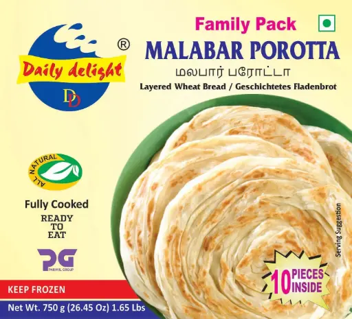 [200028] Daily Delight Frozen Family Pack Malabar Porotta 750gm